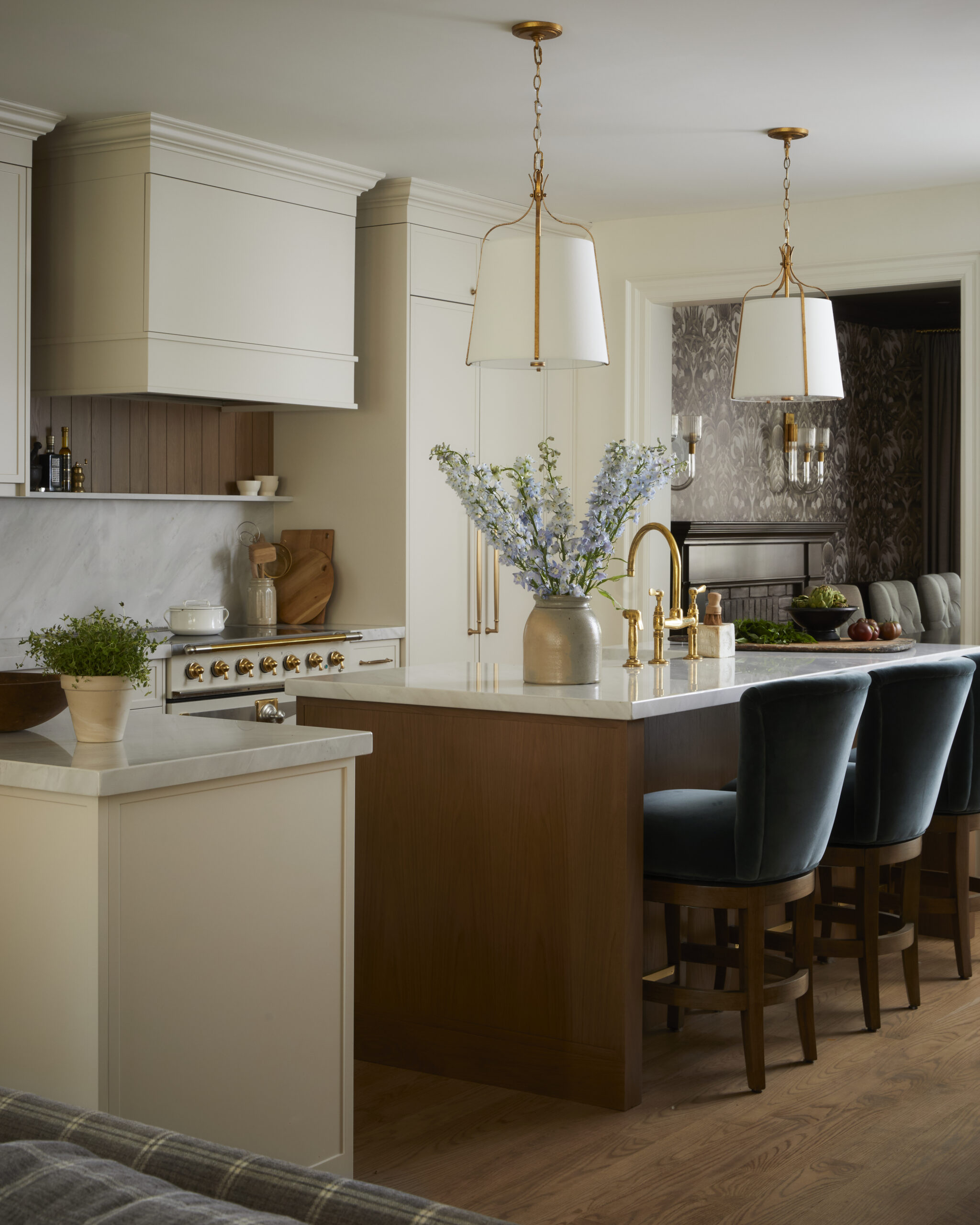 Luxury Rosedale Toronto kitchen with La Cornue induction range and custom cabinetry